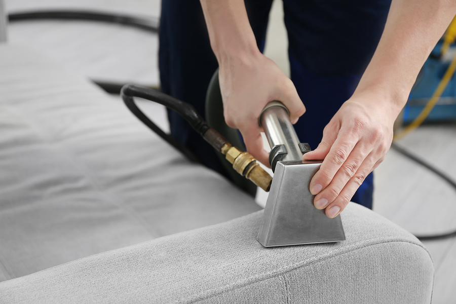 Upholstery steam cleaning